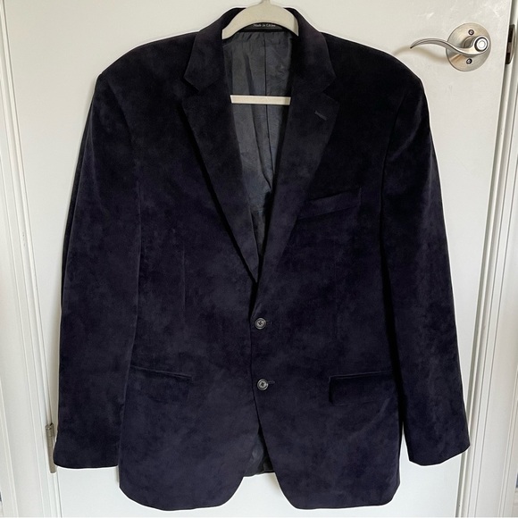 Lauren Ralph Lauren Navy Corduroy 2-Button Sport Coat Blazer Jacket nbnn - Picture 2 of 16